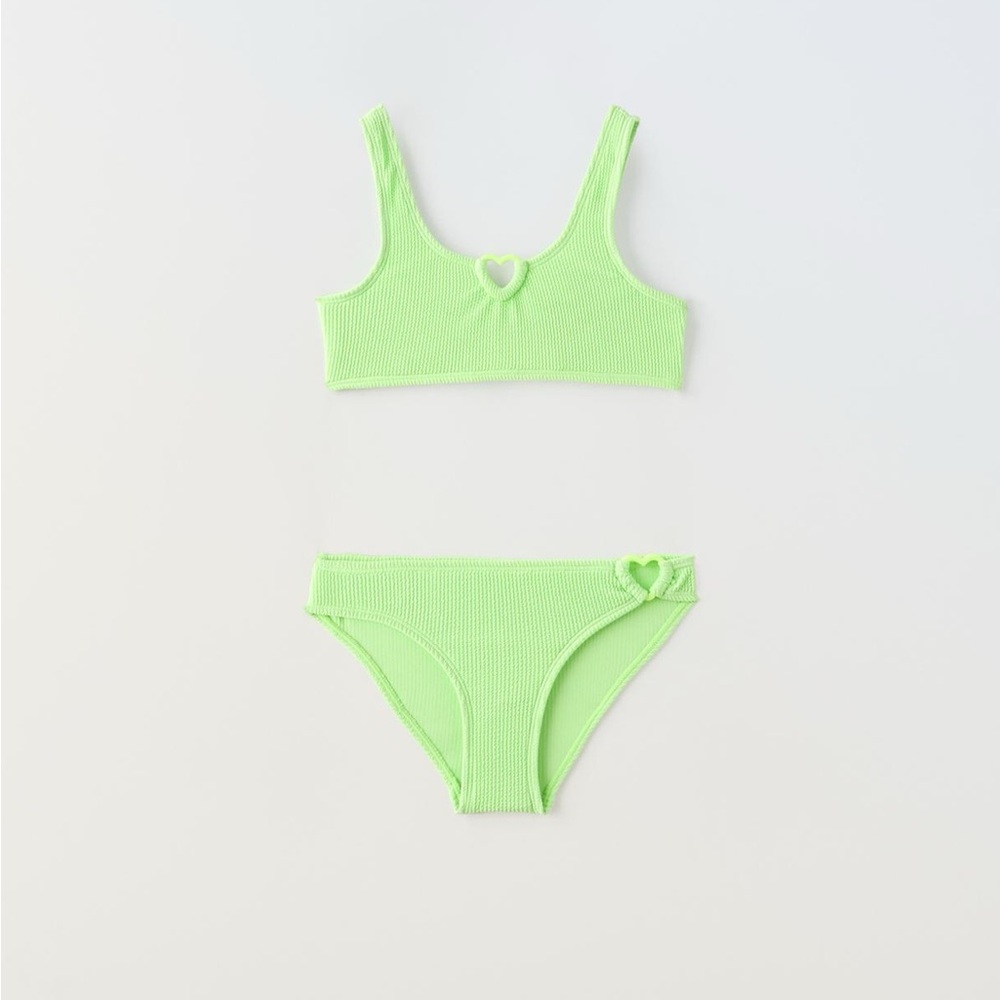 Zara Kids Textured Heart Bikini